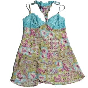 Victoria's Secret Babydoll G-String Floral, machine washable, small, lace